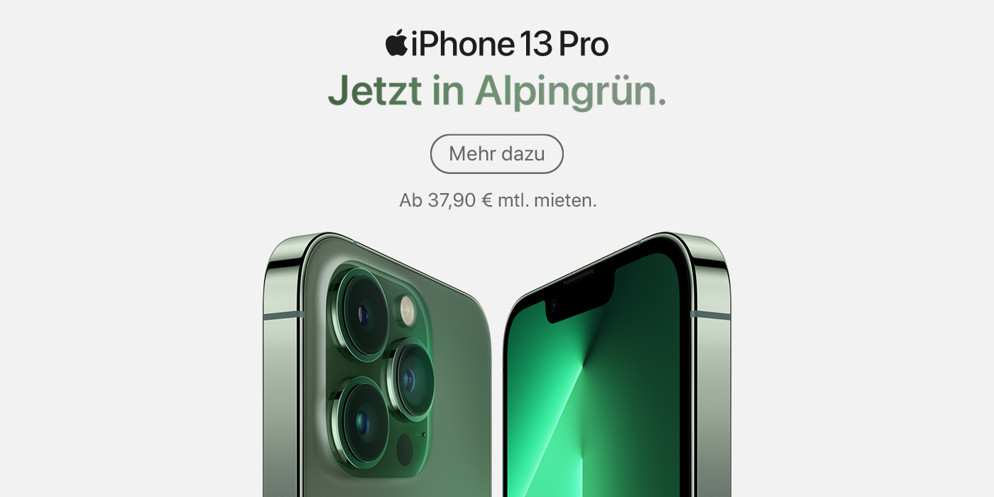 iPhone 13 Pro. Jetzt in Alpingrün.